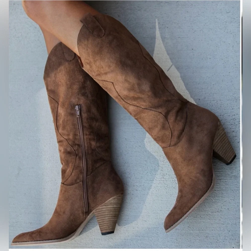 LASSO WESTERN BOOT CAMEL-8.5 - Picture 4 of 16